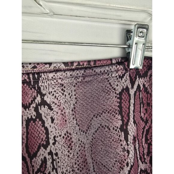 Y2K Faux Snakeskin Stretch Pants Large Glam Rock Party Rave Vtg 2000s - Picture 7 of 8